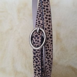 American Eagle Outfitters leather animal print thin belt